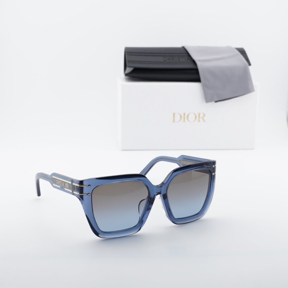 Dior DIORSIGNATURE S10F 30F2 Square Sunglasses - Blue/Bordeaux